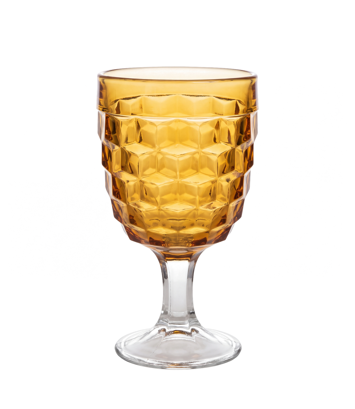 Indiana Glass Whitehall Amber Footed Goblet