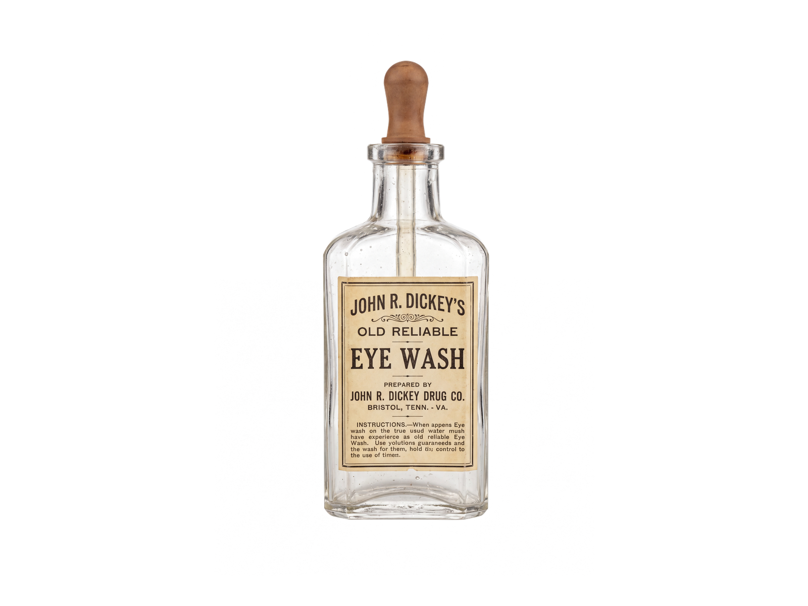 John R. Dickey's Old Reliable Eye Wash Bottle