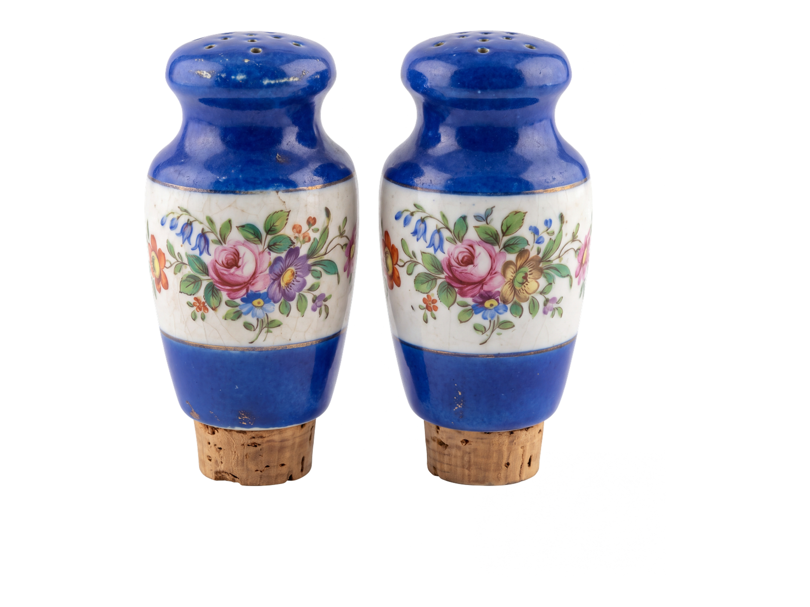 Vintage Hand-Painted Porcelain Salt and Pepper Shakers