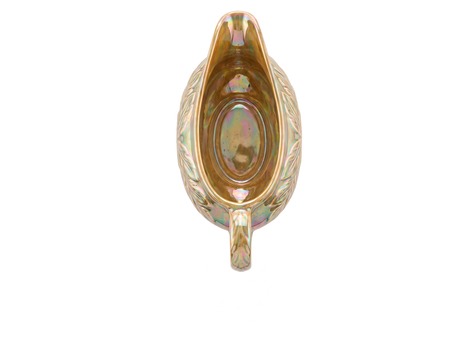 Hull Pottery Iridescent Lusterware Gravy Boat