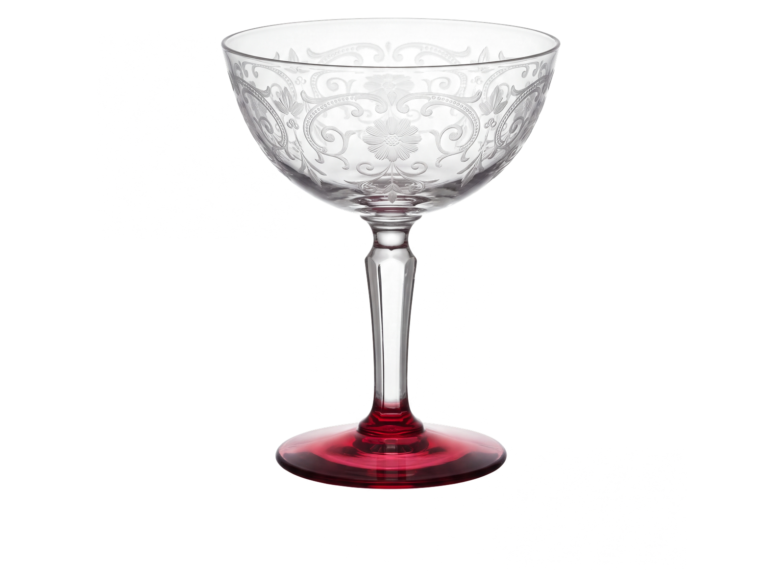Weston etched champagne coupe