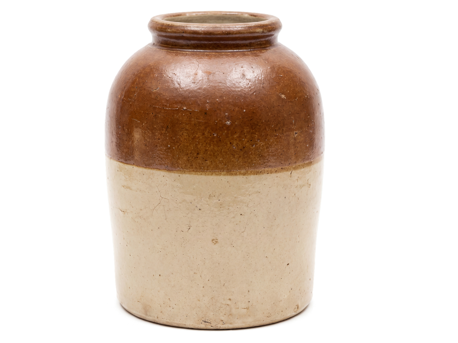 Two-tone stoneware jar