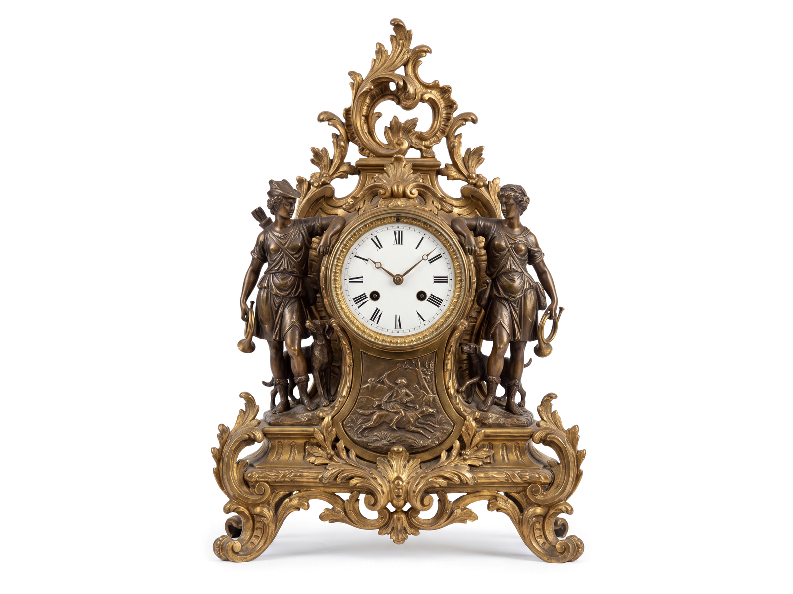 Antique French Figural Mantel Clock